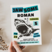 Jaw-Some Shark Birthday Invitation Kaart