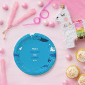 Jaw-some Shark Verjaardagsfeestje Papier Borden Papieren Bordje (Feest)