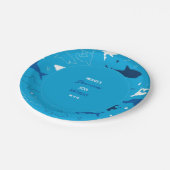 Jaw-some Shark Verjaardagsfeestje Papier Borden Papieren Bordje (Gekanteld)