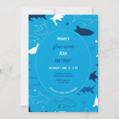 Jaw-some Shark Verjaardagsfeestje uitnodiging (Voorkant)