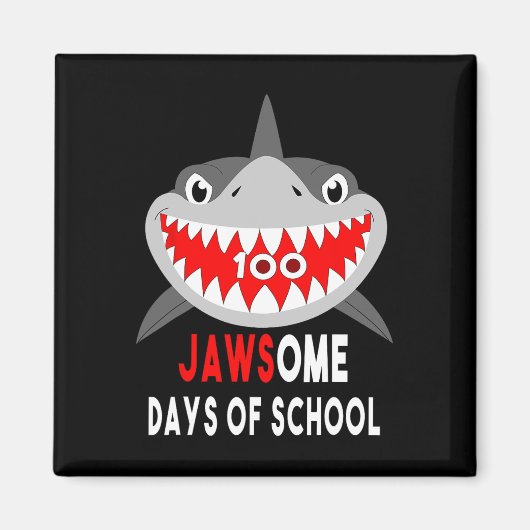 Jawesome 100 dagen School Schattigee Leuke Gift Ou Magneet (Voorkant)