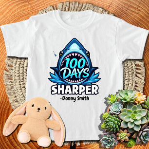 Jawesome 100 dagen van school Kinder witte haai T-shirt