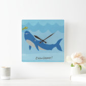 Jawful Shark Vierkante Klok (Huis)