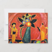 Jawlensky - Japans bloem, kleurrijk schilderij Kaart (Voorkant)