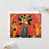 Jawlensky - Japans bloem, kleurrijk schilderij Kaart (Voorkant / Achterkant in situ)