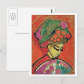 Jawlensky Young Girl met Flowered Pet Fine Art Briefkaart (Voorkant / Achterkant)
