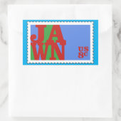 JAWN Philly 70s Love Stamp Parody Rechthoekige Sticker (Tas)