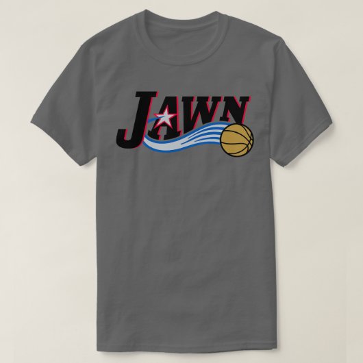 Jawn Retro Basketbal Wit 1 T-shirt (Design voorkant)