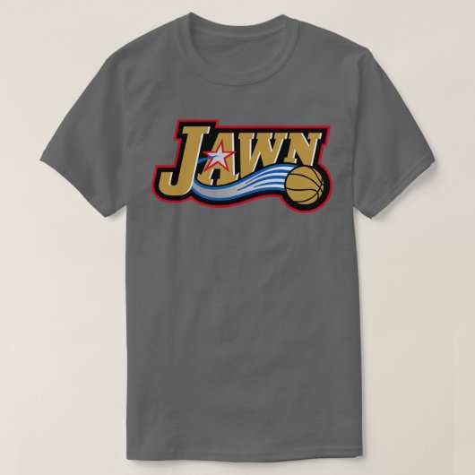 Jawn Retro Basketbal Wit T-shirt (Design voorkant)