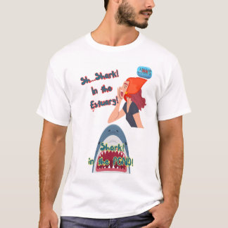 JAWS 50ste haai in het vijvermeisje T-shirt