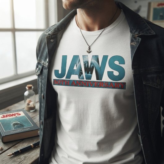 JAWS 50ste verjaardag T-shirt