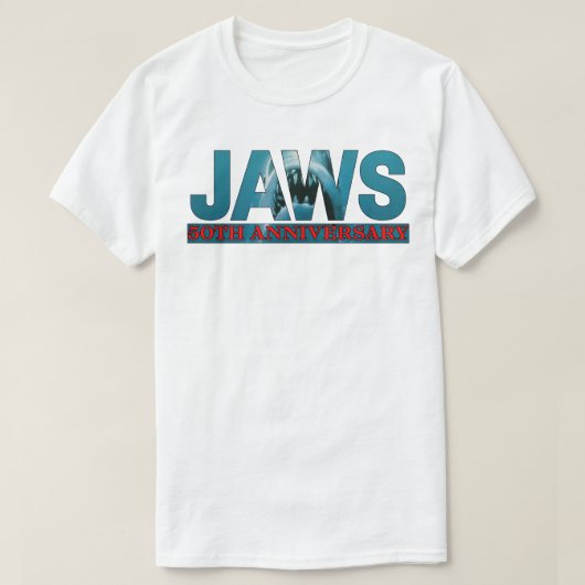 JAWS 50ste verjaardag T-shirt (Design voorkant)