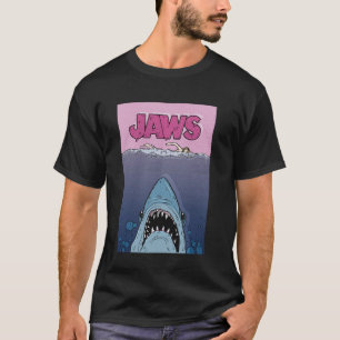 Jaws 50th Anniversary Poster Halftone Voor- & Acht T-shirt