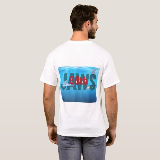 Jaws 50th uit het water! t-shirt (Achterkant volledig)