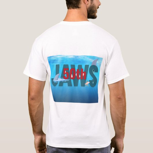 Jaws 50th uit het water! t-shirt (Achterkant)