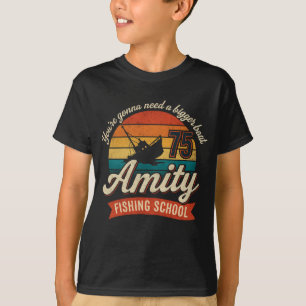 JAWS Amity Island Fishing School je T-Shirt
