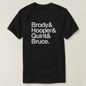 Jaws - Brody and Hooper en Quint en Bruce Classi T-shirt (Design voorkant)
