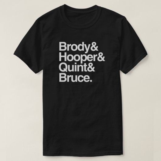 Jaws - Brody and Hooper en Quint en Bruce Classi T-shirt (Design voorkant)