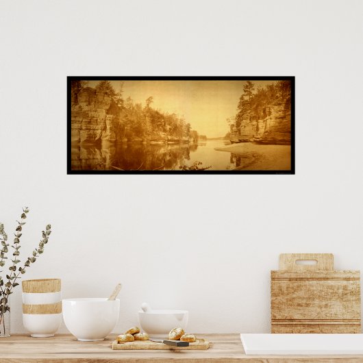 Jaws of the Wisconsin Dells Photo 1894 Poster (Keuken)