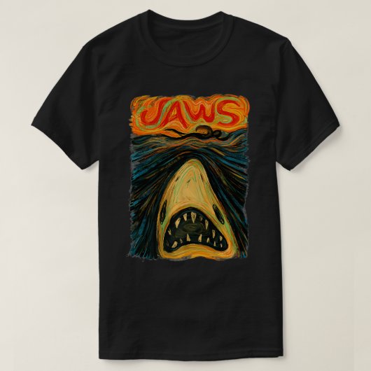 Jaws Scream Portret Premium T-shirt (Design voorkant)