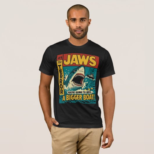 Jaws you’re going to need a bigger boat t-shirt (Voorkant volledig)