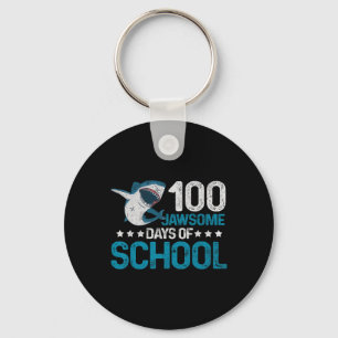 Jawsome Days School 100th Day Kinder Jongens Vinta Sleutelhanger