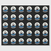 Jawsome Funny Shark Teeth Pun Dark BG Cadeaupapier (Vlak)