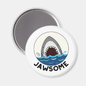 Jawsome Funny Shark Teeth Pun Magneet (Voorkant / Achterkant)