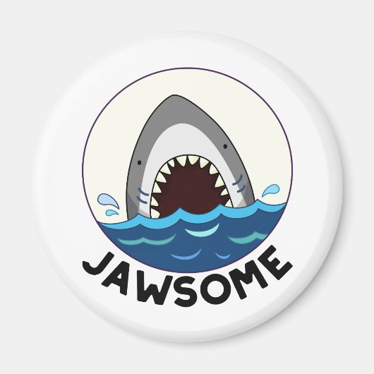 Jawsome Funny Shark Teeth Pun Magneet (Voorkant)