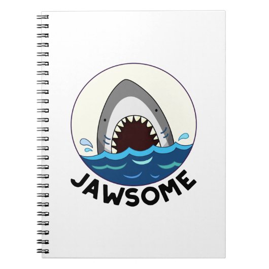 Jawsome Funny Shark Teeth Pun Notitieboek (Voorkant)