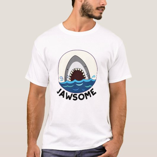 Jawsome Funny Shark Teeth Pun T-shirt (Voorkant)