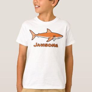 Jawsome oranje haaien T-shirt voor kinderen