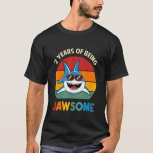 Jawsome Shark 2e verjaardag thema 2 jaar van Aweso T-shirt