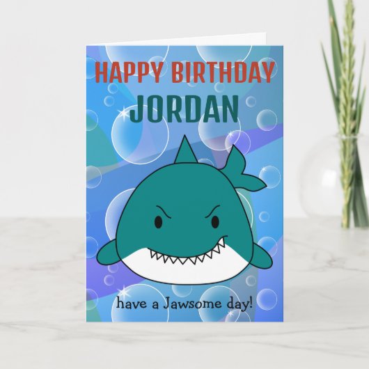 Jawsome Shark Birthday Specialized Kaart (Voorkant)