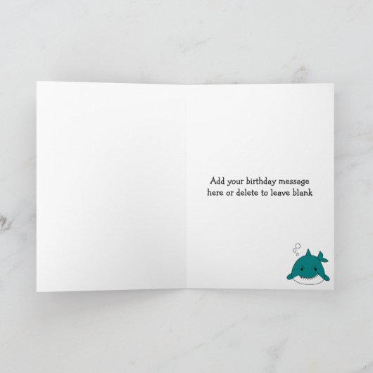 Jawsome Shark Birthday Specialized Kaart (Binnen)