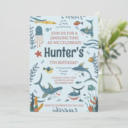 Jawsome Shark ThRapport Elke Leeftijd Kaart (Staand voorkant)