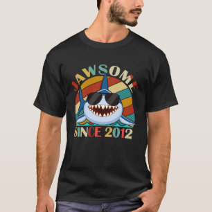 Jawsome sinds 2012 Shark Geweldige Birthday Retro  T-shirt