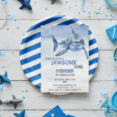 Jawsome Time Great White Shark Birthday Waterverf Kaart