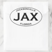 JAX - Jacksonville, Florida Ovale Sticker (Tas)