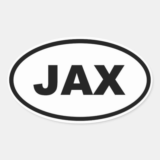 JAX Jacksonville Ovale Sticker (Voorkant)