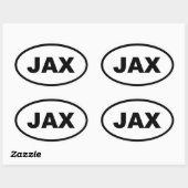 JAX Jacksonville Ovale Sticker (Vel)