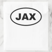 JAX Jacksonville Ovale Sticker (Tas)