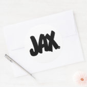 JAX Letters Ronde Sticker (Envelop)