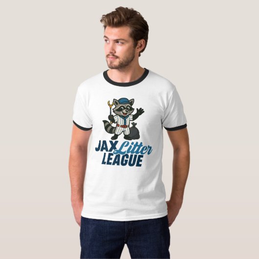 Jax Litter League Ringer T-Shirt (Voorkant volledig)