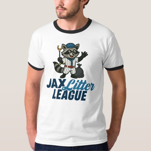 Jax Litter League Ringer T-Shirt (Voorkant)
