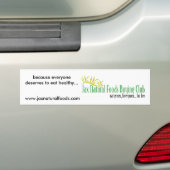 Jax Natural Foods Bumpersticker 2 (Op auto)