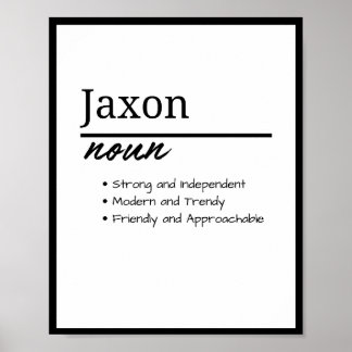 Jaxon, Jongensnaam Gepersonaliseerde Naam Definiti Poster