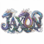 JAXON | Mystiek drakenalfabet Sticker (Voorkant)