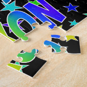 "JAXON" Voornaam, geun "HAPPY BIRTHDAY" Legpuzzel (Zijkant)