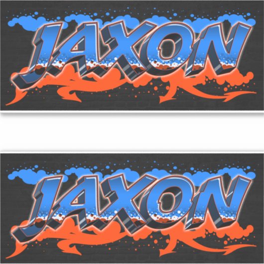 Jaxon Vorname Name Graffiti Aufkleber Sticker (Voorkant)